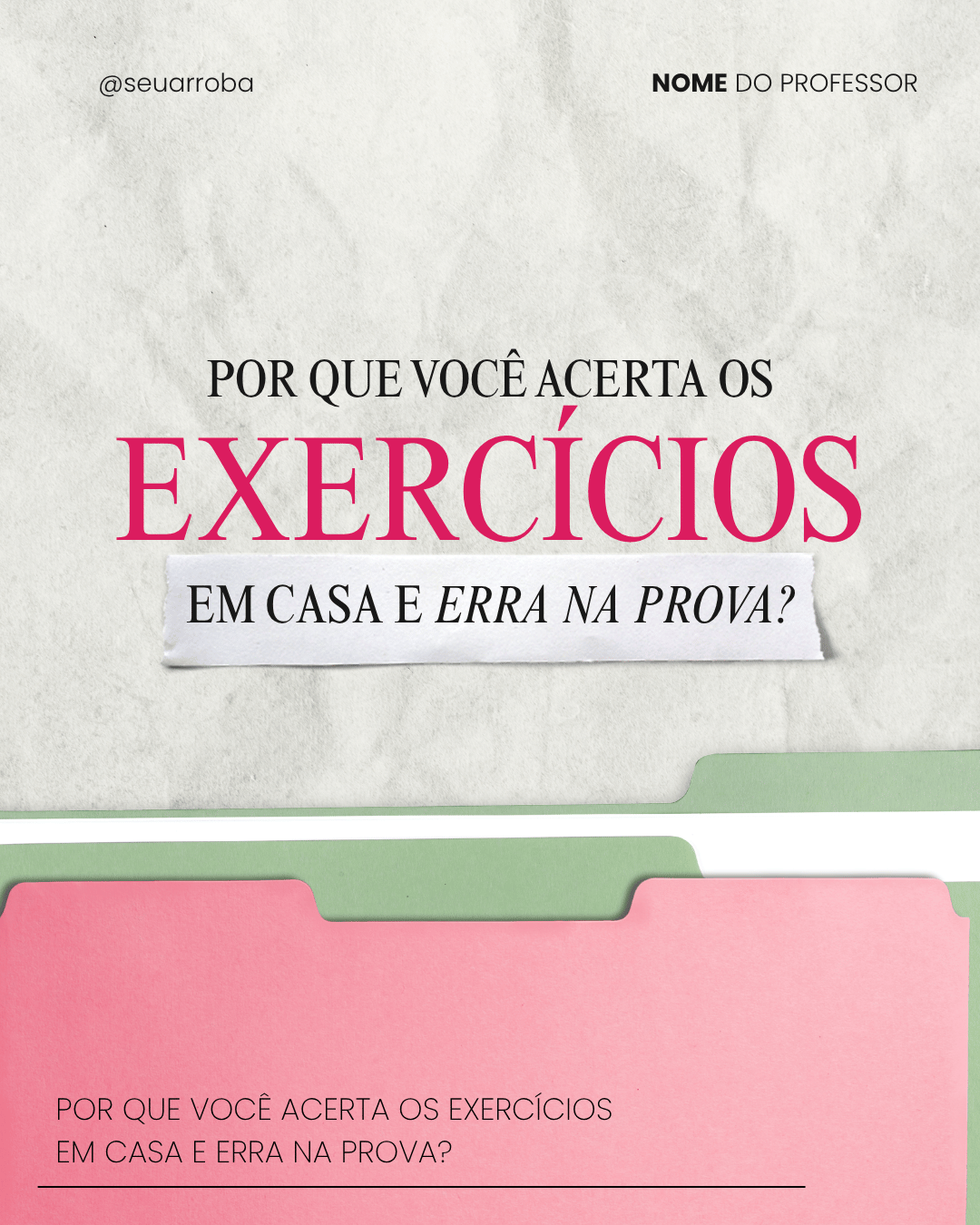 Post 60 do Pack da Teacher